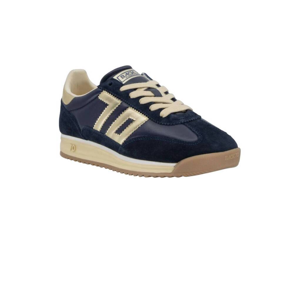 NEW BACK 70 women's jogger n sneaker in navy /gold